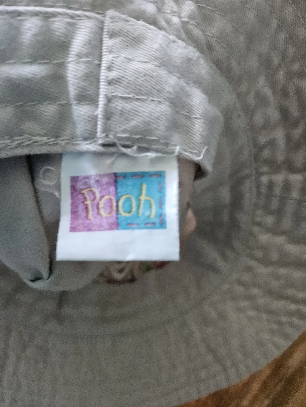 Winnie the Pooh 90s Embroidered Bucket Hat - Cream with Pink Accent